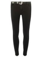 Dorothy Perkins Black Belted Darcy Ankle Grazer Jeans