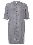 Dorothy Perkins *vila Navy Striped Shirt Dress