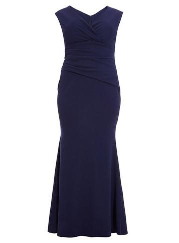 *quiz Navy Bardot Maxi Dress