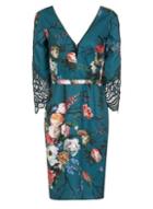 Dorothy Perkins *little Mistress Multi Coloured Sleeve Midi Dress