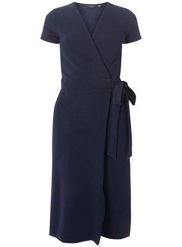 Dorothy Perkins Navy Crepe Wrap Dress