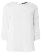 Dorothy Perkins Ivory Lace Insert Top