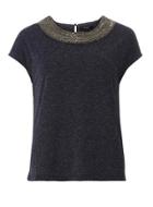 Dorothy Perkins * Vila Navy Embellished Neck T-shirt