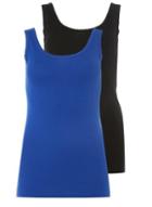 Dorothy Perkins *tall Pique And Cobalt Vest Top