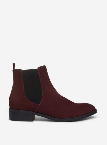 Dorothy Perkins Burgundy Pu 'morgan' Chelsea Boots