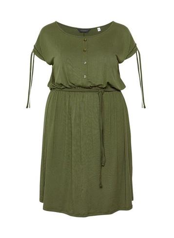Dorothy Perkins *dp Curve Khaki Button Down Midi Dress