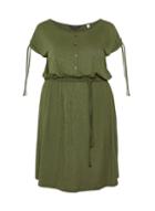 Dorothy Perkins *dp Curve Khaki Button Down Midi Dress