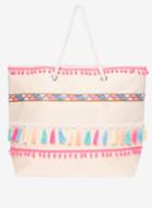 Dorothy Perkins Neutral Tassel Pom Pom Shopper Bag