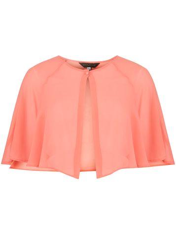 Dorothy Perkins *showcase Coral Chiffon Cover Up