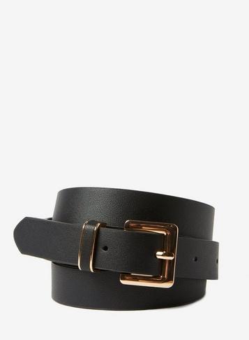 Dorothy Perkins Black Square Buckle Belt