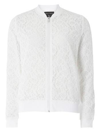 Dorothy Perkins Ivory Lace Bomber Jacket