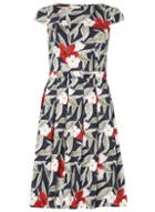 Dorothy Perkins *tall Navy Floral Fit And Flare Dress