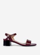 Dorothy Perkins Burgundy Bright Square Toe Heeled Sandals