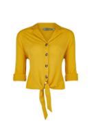 Dorothy Perkins Petite Yellow Crinkle Shirt