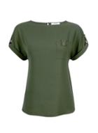 Dorothy Perkins Petite Khaki Utility T-shirt