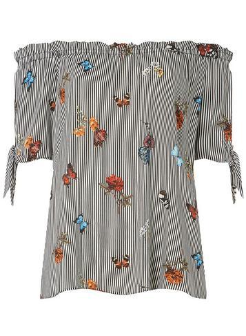 Dorothy Perkins Striped Butterfly Bardot Top