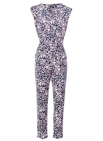 *izabel London Navy Ditsy Floral Print Jumpsuit