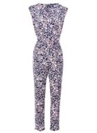 *izabel London Navy Ditsy Floral Print Jumpsuit