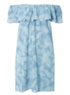 Dorothy Perkins Blue Palm Tree Bardot Dress