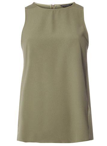 Dorothy Perkins Khaki Satin Shell