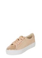 Dorothy Perkins *london Rebel Nude And Rose Gold Trainers
