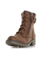 Dorothy Perkins *head Over Heels By Dune Brown Palmers Ankle Boots