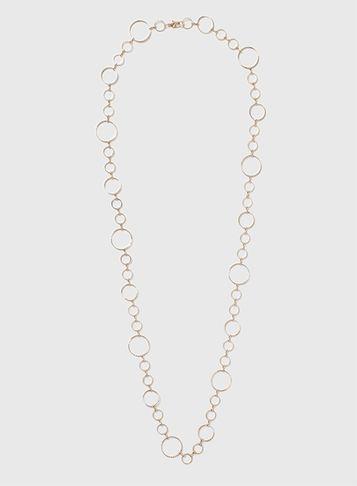 Dorothy Perkins Long Gold Circle Necklace