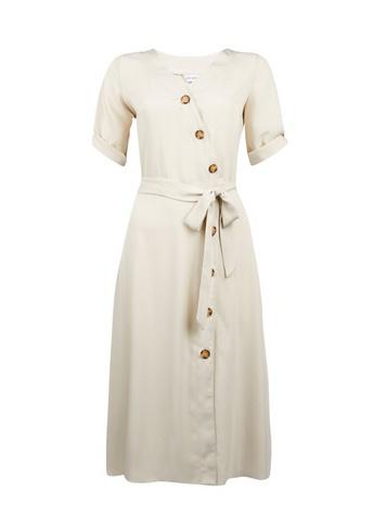 *lily & Franc Stone Button Wrap Dress