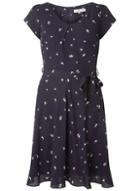 Dorothy Perkins *billie & Blossom Navy Swallow Print Dress