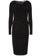 Dorothy Perkins *tall Black Shimmer Cowl Neck Midi Dress