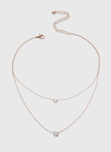 Dorothy Perkins Multirow Cube Bead Choker