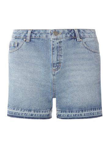 Dorothy Perkins Mid Wash Let Down Hem Shorts
