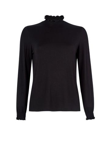 Dorothy Perkins Black Shirred Neck Top