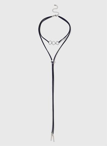 Dorothy Perkins Geometric Suede Choker Necklace