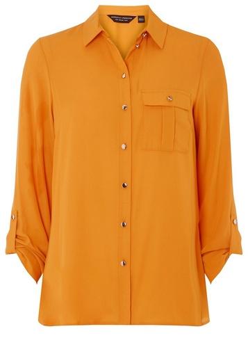 Dorothy Perkins Mango Pocket Roll Sleeve Shirt