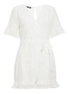 *quiz White Sam Faiers Broderie Playsuit