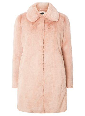 Dorothy Perkins Rose Faux Fur Dolly Coat