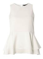 Dorothy Perkins Ivory Tiered Peplum Top