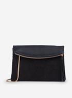 Dorothy Perkins Black Foldover Clutch Bag