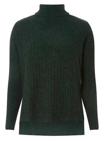 Dorothy Perkins Green Brushed Roll Neck Top