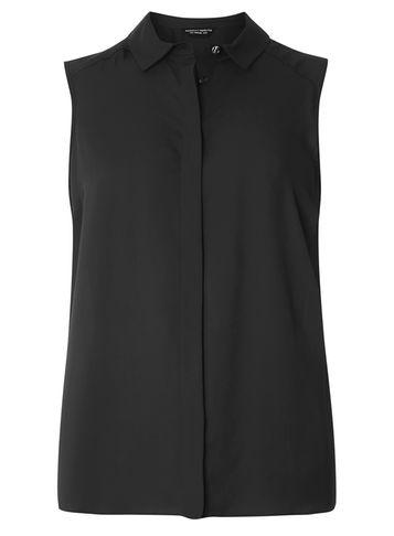 Dorothy Perkins Black Collar Sleeveless Shirt