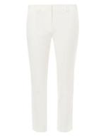 Dorothy Perkins White Double Loop Ankle Grazer Trousers