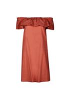 Dorothy Perkins Petite Rust Broderie Bardot Dress