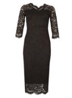 Dorothy Perkins *feverfish Black Lace Scallop Bodycon Dress