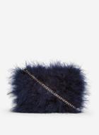 Dorothy Perkins Navy Feather Chain Cross Body Bag