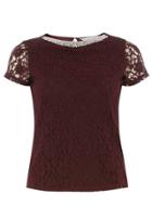 Dorothy Perkins Petite Plum Embellished Tee