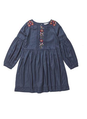 Dorothy Perkins *girls Navy Woven Dress