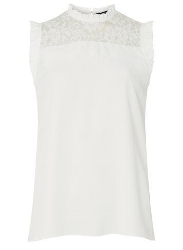 Dorothy Perkins Ivory Lace Mix Sleeveless Top