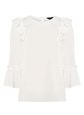 Dorothy Perkins Ivory Tori Ruffle Top