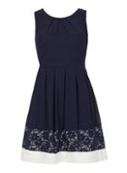 Dorothy Perkins *izabel London Navy Sleeveless Lace Dress